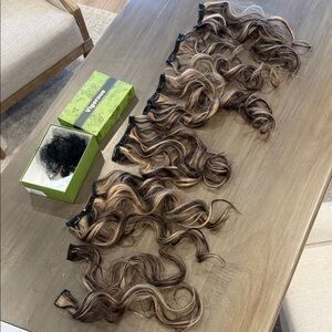 Balayage brunette clip ins